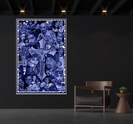 THE GOAT (Gallery Wrapped Canvas) Monochromatic Midnight