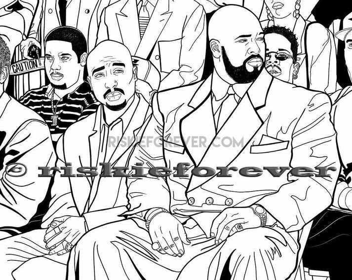 Unauthorized Death Row Records Coloring Book Riskie Forever®